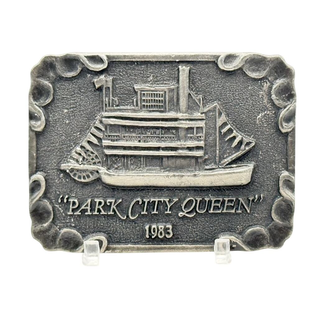 Michael Ricker Park City Queen 1983 Riverboat Belt Buckle Numbered 2784 of 3500